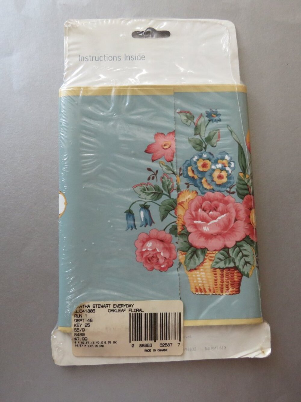 Vintage 1990s Martha Stewart Everyday Collection Wallpaper Border Oakleaf Floral